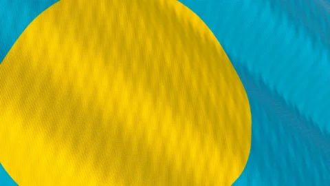 Palau flag waving white background loop Video stock 342963569