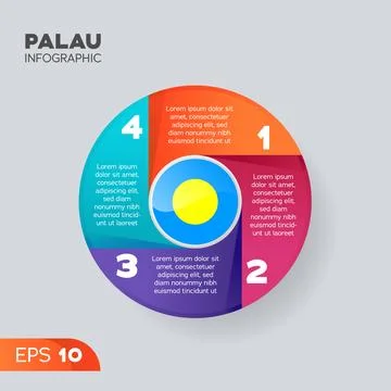 Palau Infographic Element Stock Illustration