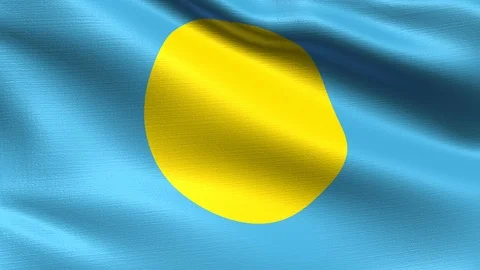 Palau Looping Flag 4K Vídeos de archivo 108061347