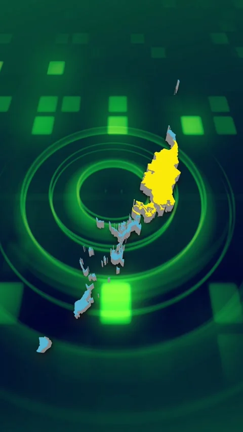 Palau Map and Flag Background 스톡 동영상 347126261