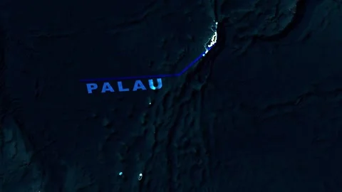 Palau Map Animation Stock Footage 273876016