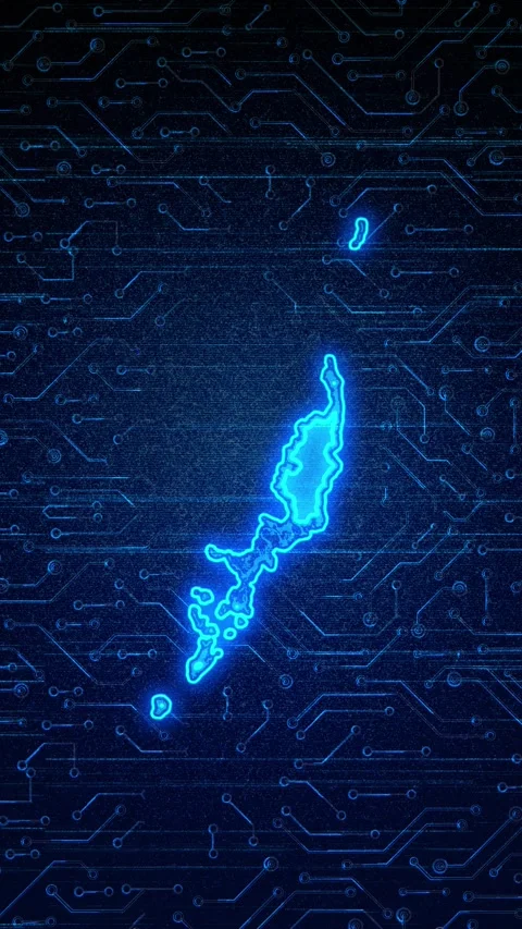 Palau Map Digital Technology Opener Stock Footage 336313679