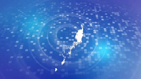 Palau Map Intro Video stock 247911682