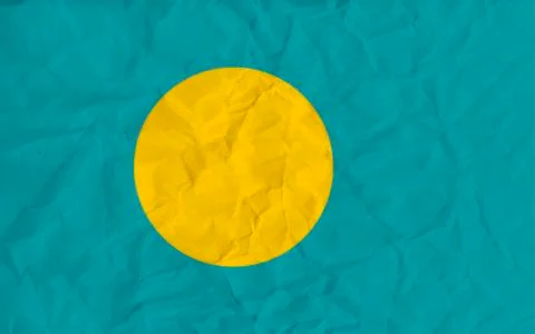 Palau  paper  flag Stock Illustration