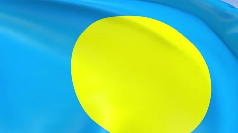 Palau Waving Flag Background Loop Stock Footage 317845710
