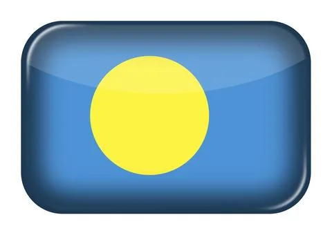 Palau web icon rectangle button Stock Illustration