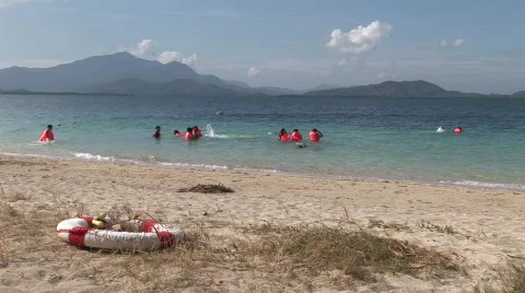 Palawan on the beach 2 Stock Footage 498735