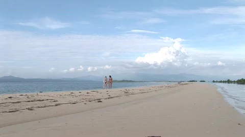 Palawan on the beach 3 Stock Footage 498731
