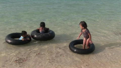 Palawan on the beach 5 Stock Footage 498708
