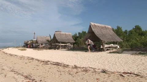 Palawan on the beach 6 Stock Footage 498699
