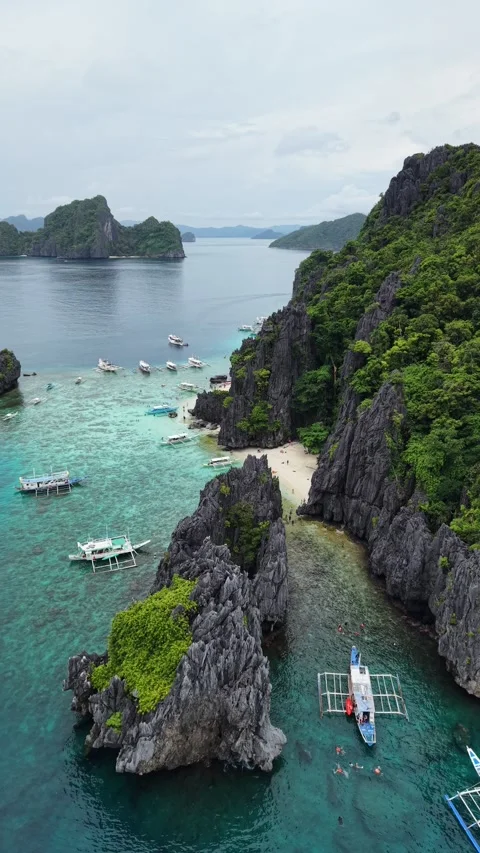 Palawan Drone View Stock Footage 345011713