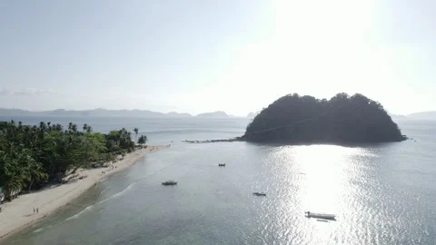 Palawan island, philippines, drone view at sunset Stock Footage 271630526