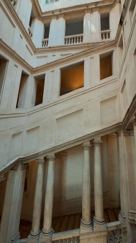 Palazzo Barberini staircase 3 Stock Footage 336016665