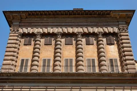 Palazzo Pitti one of the most famous palaces in Florence Stock Photos