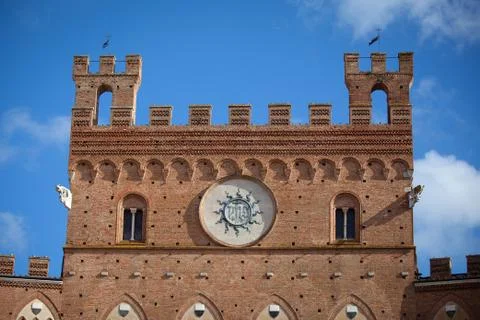 Palazzo Pubblico in Siena Stock Photos