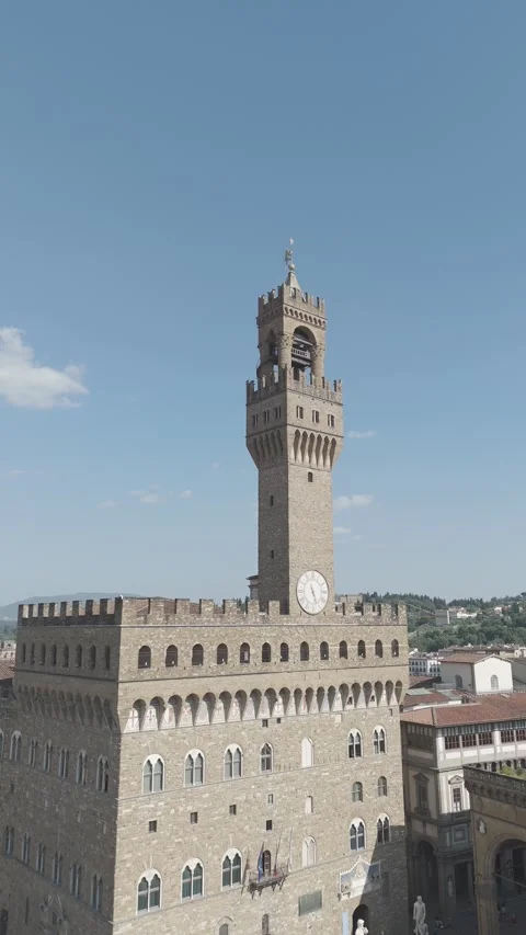 Palazzo Vecchio Florence Dlog-m 10 bit video Stock Footage 312698802