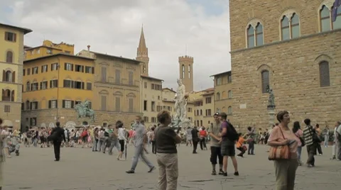Palazzo Vecchio Florence, Firenze Stock Footage 7741105