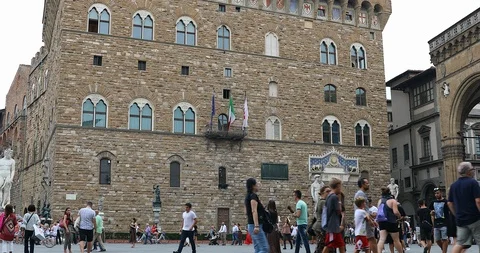 The Palazzo Vecchio In Florence Stock Footage 116381172