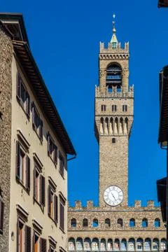 The Palazzo Vecchio in Florence Stock Photos