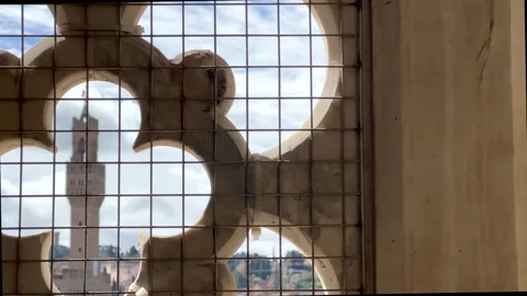 Palazzo Vecchio view from giotto's tower in Florence, Italy. Stock-Footage 242146384