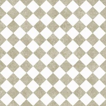 Pale beige and white diagonal checkers on textured fabric background Stock Illustration