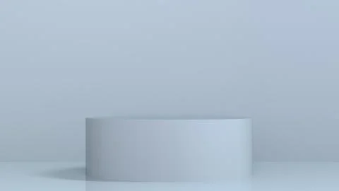 Pale blue 3D render illustration background of pedestal podium. Illustrazione stock
