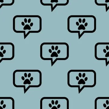Pale blue animal message pattern Illustrazione stock