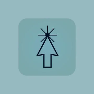 Pale blue arrow cursor icon 스톡 일러스트
