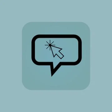 Pale blue arrow cursor message 스톡 일러스트