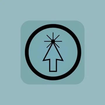 Pale blue arrow cursor sign 스톡 일러스트