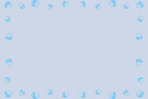 Pale blue backdrop in frame from blobs drops by side Illustrazione stock