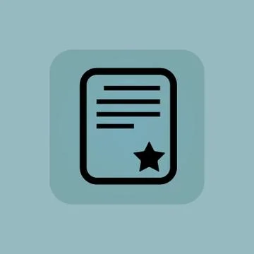 Pale blue best document icon Stock Illustration