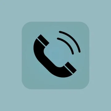 Pale blue calling icon 스톡 일러스트