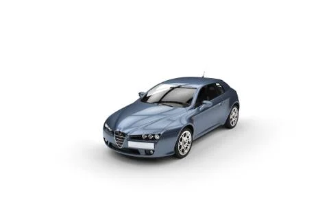 Pale Blue Car Stock Illustration