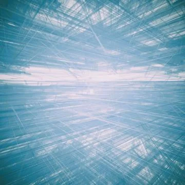 Pale blue crosshatched grid receding to a bright horizon Stock-Illustration