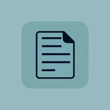 Pale blue document icon Stock Illustration