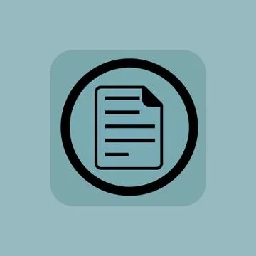 Pale blue document sign Stock Illustration