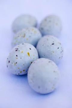 Pale blue Easter eggs Stock Photos