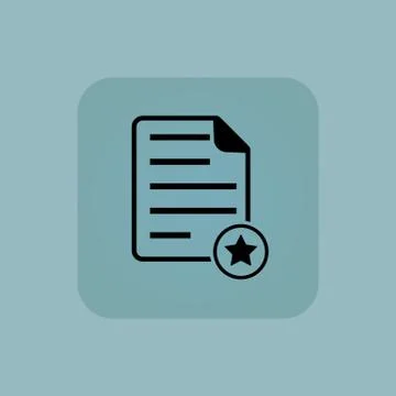 Pale blue favorite document sign Stock Illustration