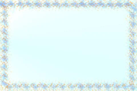 Pale blue frame with orange spotted for advertisement Stock Illustration