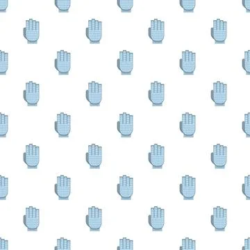 Pale blue gloves seamless pattern with dotted texture 스톡 일러스트