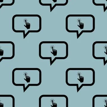 Pale blue hand message pattern Stock Illustration