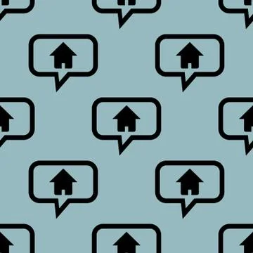 Pale blue home message pattern Stock Illustration