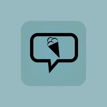 Pale blue ice cream message Stock-Illustration