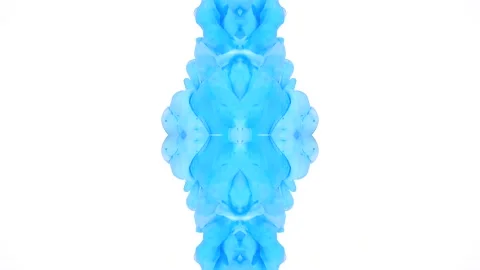 A pale blue ink shape floats like a tiny dream moth Stock Footage 338104025