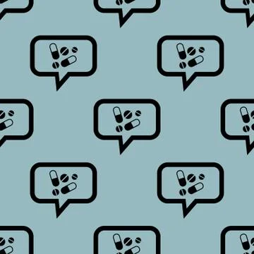 Pale blue medicine message pattern Stock Illustration