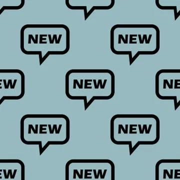 Pale blue NEW message pattern Illustrazione stock