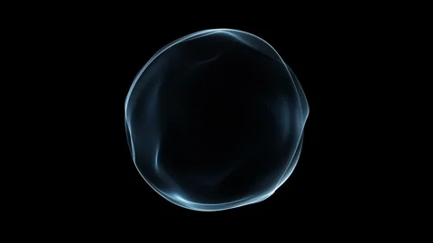 Pale blue organic orb volume. Irregular rounded contour with soft shifting .. Vidéo 333707960