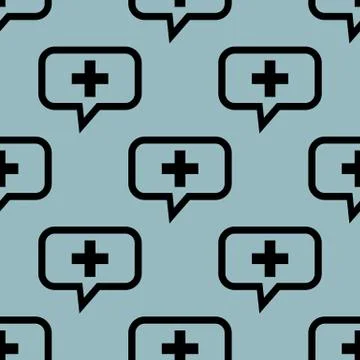 Pale blue plus message pattern Stock Illustration