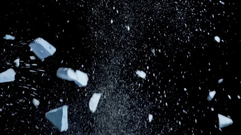 Pale blue powders colliding in close-up Stock Footage 335433569
